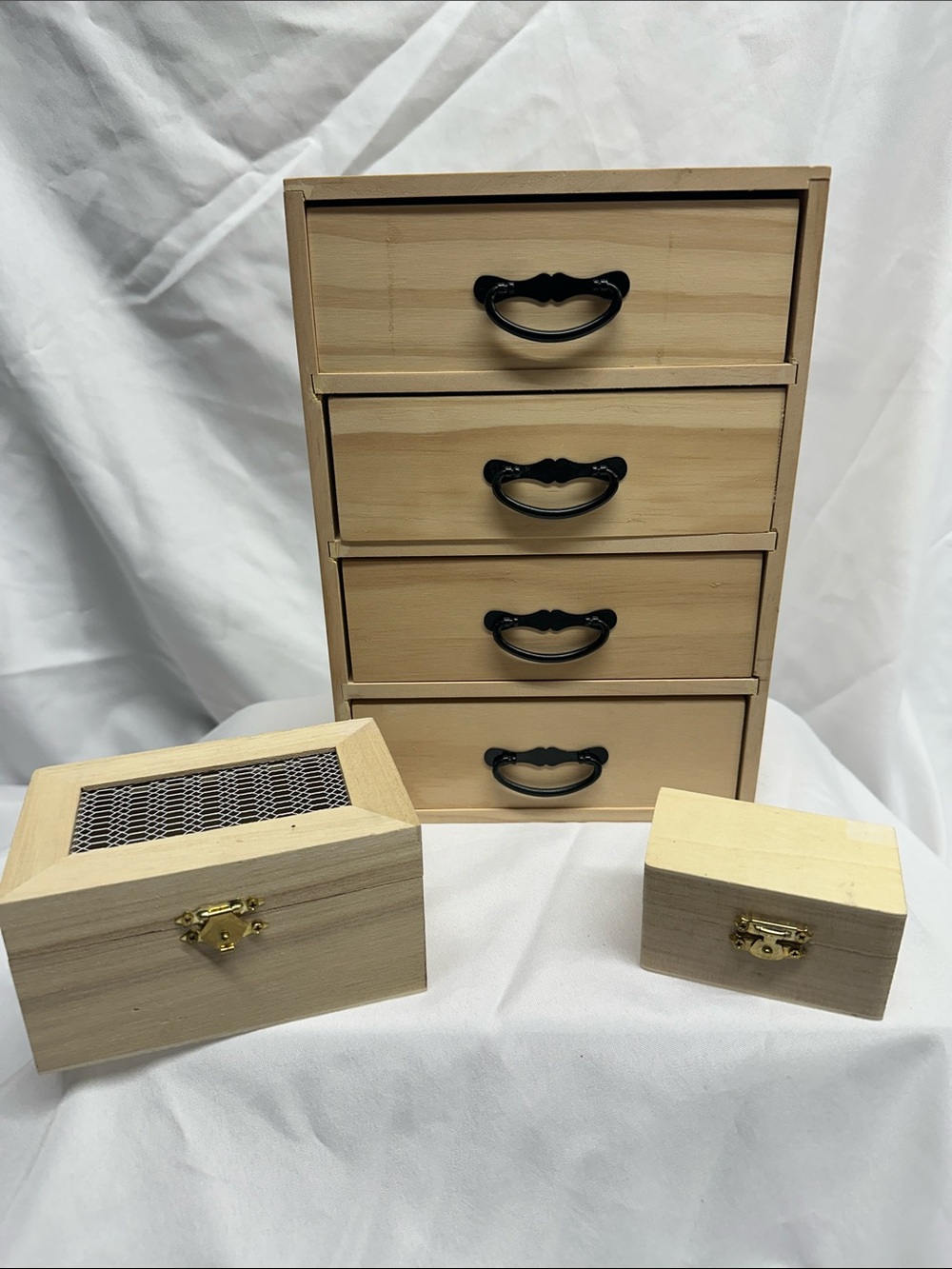 Natural Wood Boxes Set 3